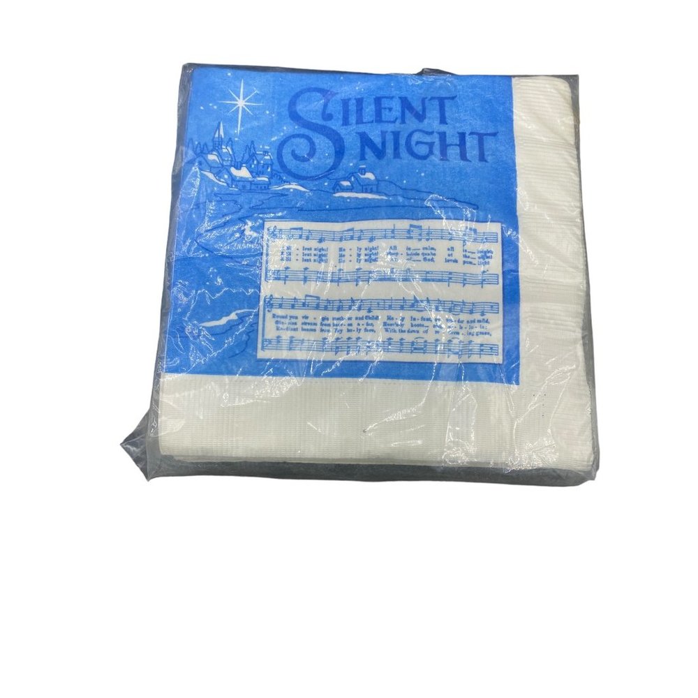Vintage American Greetings Christmas Silent Night Luncheon Napkins nip
